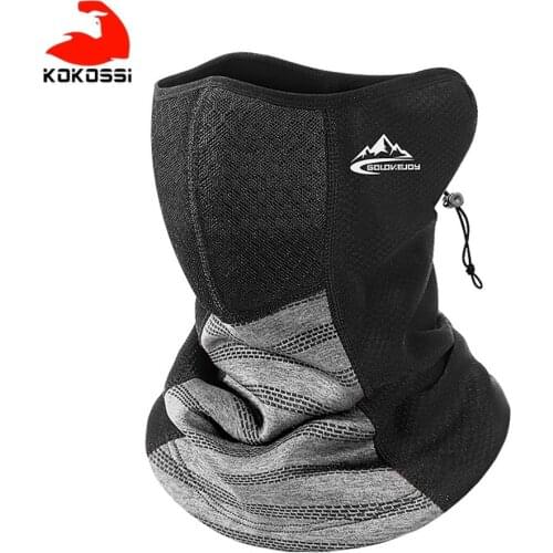 KoKossi Men Winter Thermal Fleece Bandana Neck Warm Gaiter Sport Face Ear Cover Half Mask Hiking Ski Cycling Scarf