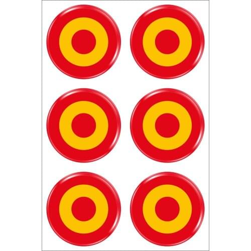 Sticker dianas 6 pc. Spain RESIN dia 20mm/ud
