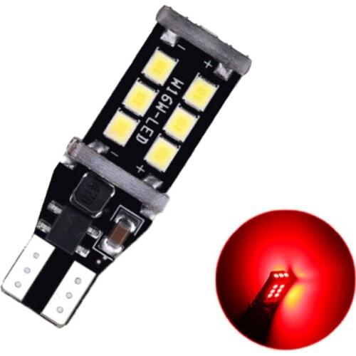 100Pcs/Lot Wholesale Red T15 W16W 15SMD 2835 LED Canbus Error Free Car Bulbs 12V For ReverseLights TailLights Brake Lights