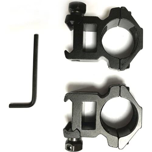 Pair X015 25mm Tactical Scope Mount Gun Flashlight Ring Track Clamp Hunting Rifle Optical Laser Sight Mounts 20mm Rail H: 50mm