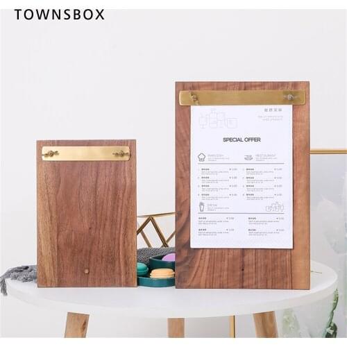 Space Ins Design Paper List Picture Display A4 Menu Folder Stand Bar Info Ticket Clip Wooden Backing Plate A5