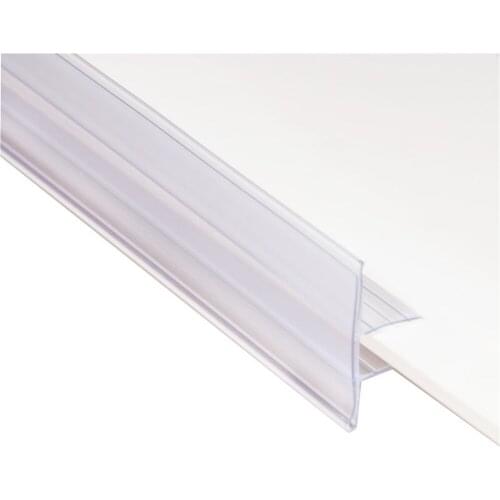 Middle Clamp Glass Shelf Data Strip Wood Shelf Edge Grip Sign Clip Label Holder Strip Shelf Price Tag Display Shelf Label Strip