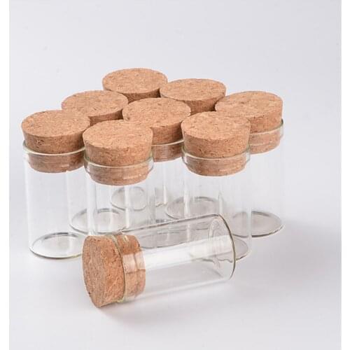 5ml 10ml 15ml Mini Glass Bottle with Corks Empty Jars Vial for Tea Saffron Sweet Food Gift Bottles Gift Wedding Jars 24pcs