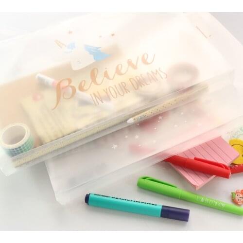 Domikee cartoon uniorn design large capacity school student A4 stationery holder document organizer bag stationery supplies