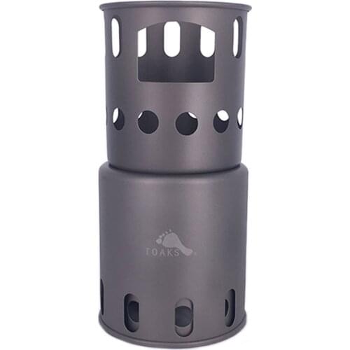TOAKS STV-12 Titanium Backpacking Wood Burning Stove (Small) Outdoor Titanium Cooking System