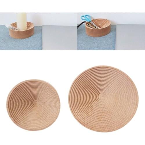Solid Wood Incense Burner Round Base Nordic Style Wooden Storage Bracket Spiral Shape Dessert Tray Candle Holder Decor
