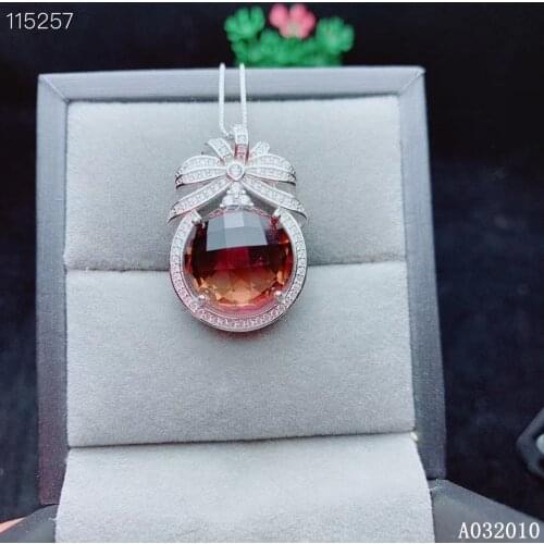 KJJEAXCMY fine jewelry 925 Sterling Silver inlaid Ametrine luxury Large girl new Pendant Necklace support test