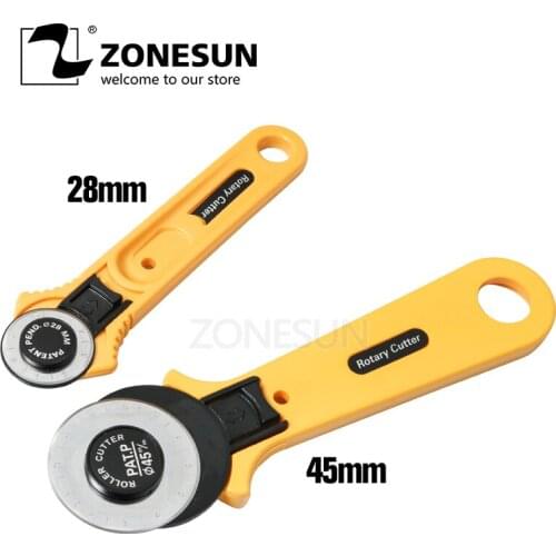 ZONESUN 28mm Circular Cut Yellow Rotary Cutter Blade Patchwork Fabric Leather Craft Sewing Tools Hot Sale