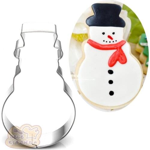 1pcs Christmas Snowman Moldes Metal Cookie Cutters reposteria patisserie Biscuit Candy Pastry Fondant Cake Decor Cooking Tools