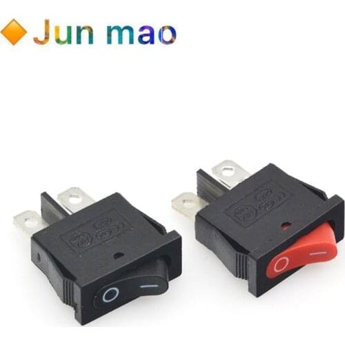 10PCS KCD1-110 10x22mm Black Red Ultrathin Rocker Switch Small Instrument Power Switch 6A 250V 10A 125VAC