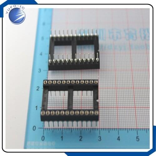 10PCS/LOT 24P IC socket round hole seat wide base chip socket connector