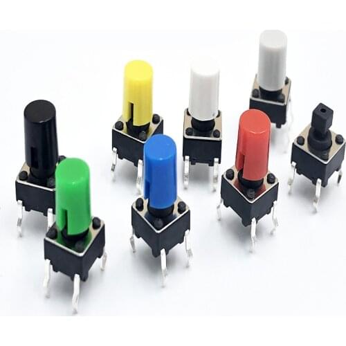 100pieces A30 button cap for 6 * 6 * 7.3 square head micro switch 6 * 6 touch switch reset button cap
