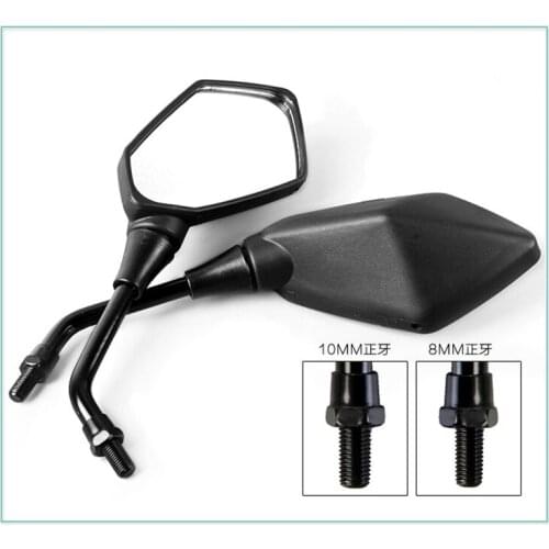 2Pcs/Pair Motorcycle Rearview Mirror Scooter E-Bike Rear View Mirrors Back Side Convex Mirror 8mm 10mm