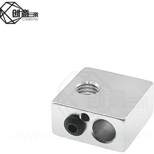 3D Print MK8 Heating aluminum block For MK7/MK8 Extruder Accessories Heat Head Aluminium Part Heated with Screw 3D Printer Part