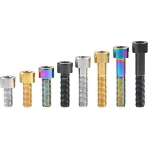 4Pcs Titanium Bolt M10x20 25 30 35 40 45 50 55 60mm Square Head 1.25/1.5mm Pitch Hexagon Socket Screw Ti Fasteners