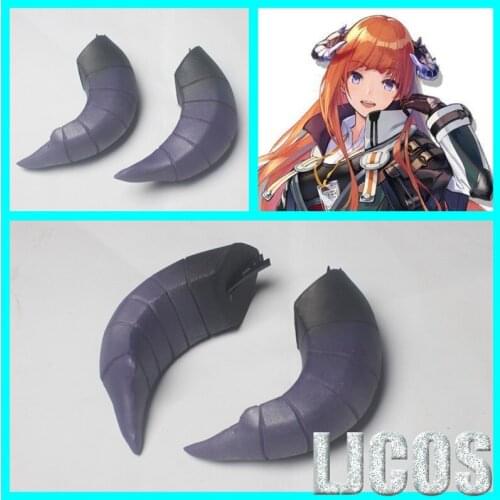 Anime Game Arknights BAGPIPE Cosplay Horns Head Clip Headwear Hairwear Cosplay Props Accessories Hair Clip Halloween Xmas Gifts