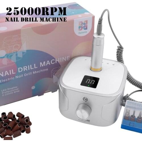 Nail Drill 25000RPM With Drill Bits Storage For Manicure Acrylic Nail Gel Polisher Professional Nail Drill Pen Apparatus Files