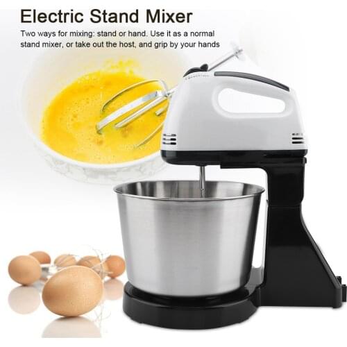 230v 7 Speed Automatic Whisk Hand Food Mixer Electric Stand Mixers Handheld Flour Bread Egg Beater Blenders with Bowl EU Plug