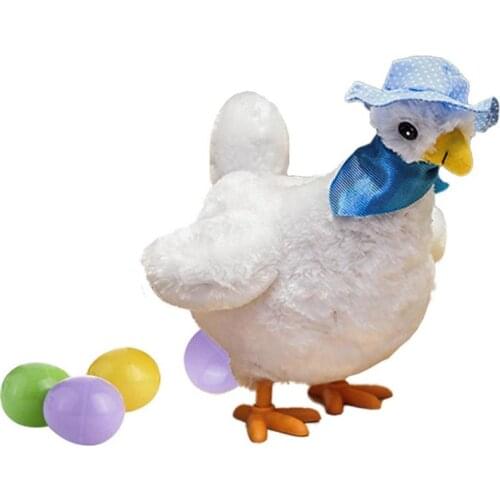 Childrens Electronic Toy Electric Hen Creative Will Lay Eggs Chick Simulation Hen With Capacitor Children Plush Toy Laying Hen