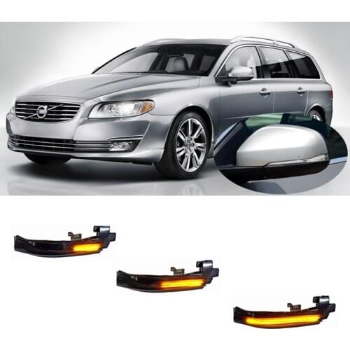 For Volvo V70 III BW MK3 2011 2012 2013 2014 2015 2016 2017 2018 Dynamic LED Blinker Indicator Mirror Turn Light Signal Repeater