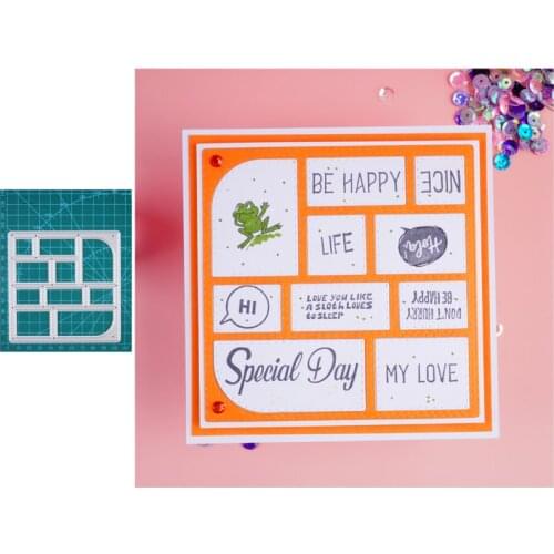 InLoveArts Square Border Metal Cutting Dies Craft Scrapbooking Frame Dies Cuts Stencil Emboss Paper Card Making Template Decor