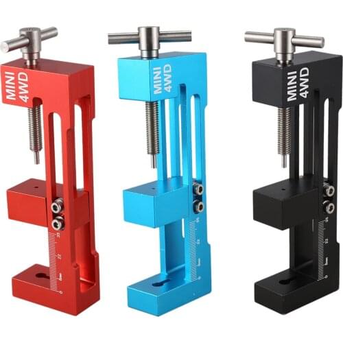 Aluminum Alloy 4WD Tire Installer Large/Small Bearing Top Rail Tyre Wheel Mounting Device Tool for RC Tamiya Mini 4WD Racing Car