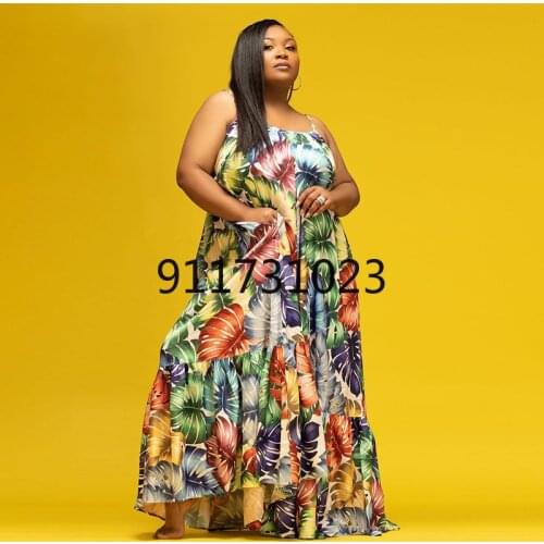 L-4XL Plus Size Sleeveless African Dresses For Women 2021 Vetement Femme Dashiki Print Africa Clothes Dashiki Ankara Dresses