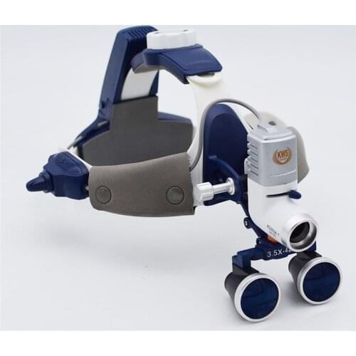 2.5/3.5X420mm Medical Loupes Binocular Magnifier+5W LED Medical Headlight Dental Headlamp Surgical Illuminator 2 Battery