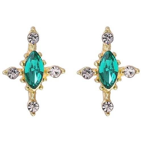 Fashion Earrings Jewelry Retro Hong Kong Style Cross Earrings Autumn New Simple And Cold Style Fashion Womens Earrings Wholesal