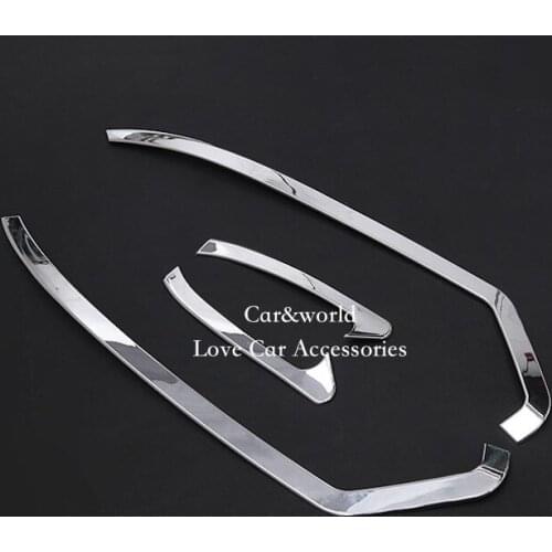 For 2014-2016 Nissan X-Trail X Trail Rogue T32 Headlights Eyebrow Cover Front Lights Trim ABS Chrome Car Styling Accessories