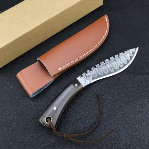 59HRC Survival knife outdoor DC53 steel high hardness small straight knife outdoor essential tool for self-defense Favorites
