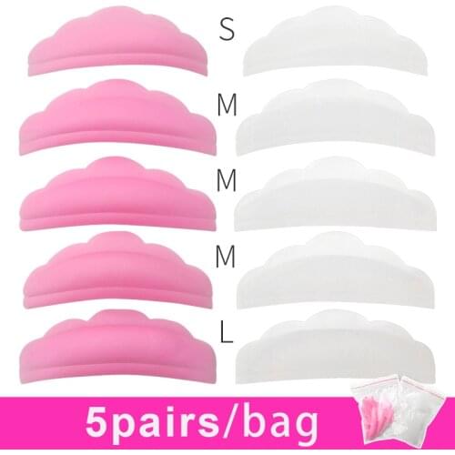 OKAYLASH 5 Pairs Soft Silicone Eyelash Perm Pad Recycling Lashes Rods Shield Lifting Curler Accessories Grafted Lash Makup Tools