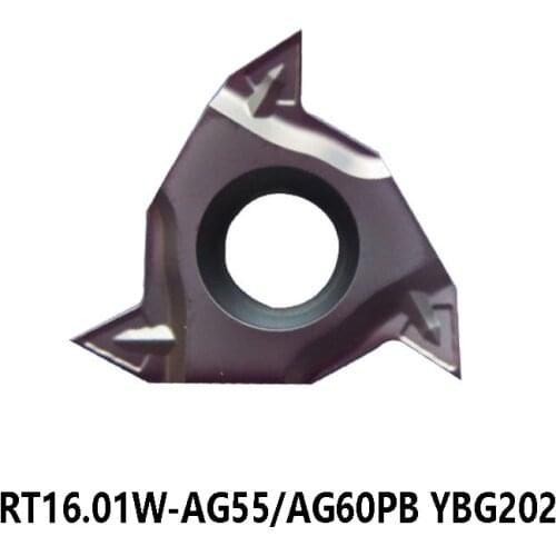 Original 16ER AG55 AG60 RT16.01W-AG55PB RT16.01W-AG60PB YBG202 Lathe Cutter Turning Tools Cabride Inserts for Steel and M