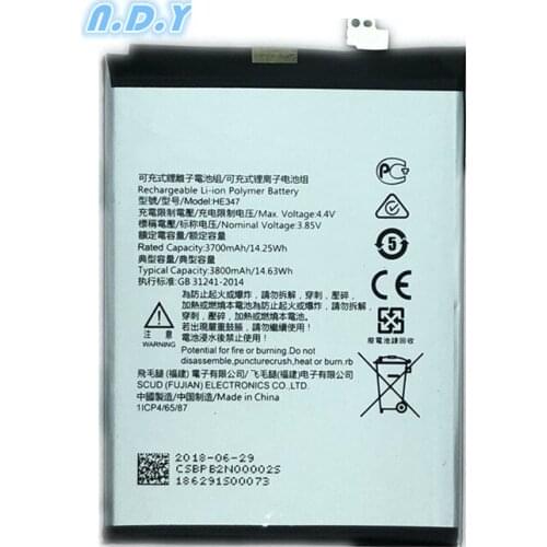 Original HE347 3800mAh Battery For Nokia 7 Nokia7 Plus N7P N 7P TA-1046 TA-1055 HE 347 Batteries Bateria