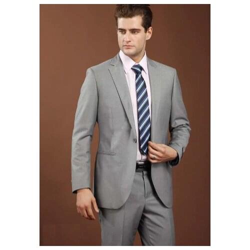 Ash Grey Wedding Suits For Men Three Piece Groom Suit Custom Made, Tailored Gray Wedding Tuxedo Smoking/Business Suits