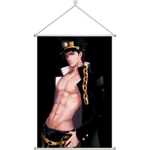 Anime jojos bizarre adventure kujo jotaro Prsonalize Customer Made Alloy Fabric Wall Poster Scroll 60x90cm 24x36inches