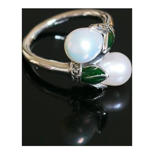 Silver jewelry wholesale fashion exquisite Ms. ring freshwater pearl silver ring