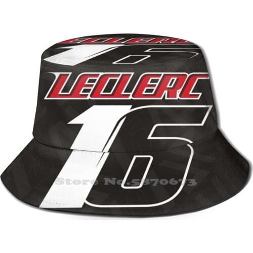 Leclerc 16 | F1 Foldable Panama Bucket Hat Cap Leclerc Cl16 Leclerc Lec Lec16 16 Scuderia Motor Racing Motorsport Motorsport