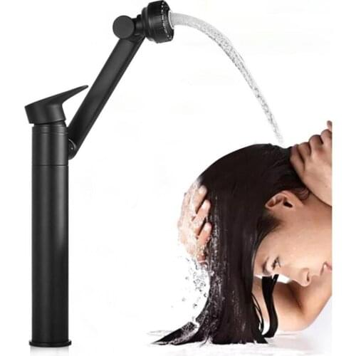 Basin Faucet Bathroom single lever hot and cold Brass Mixer Tap black Rotation muti-use Basin Water Sink Mixer crane