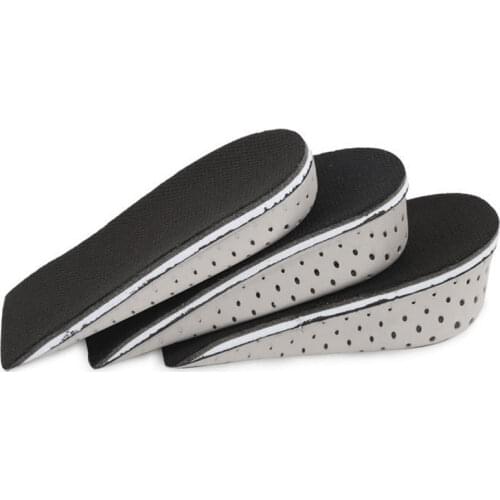 1Pair Insoles Heel Lift Insert Shoe Pad Height Increase Cushion Elevator Black/White Taller HOT heightening insole