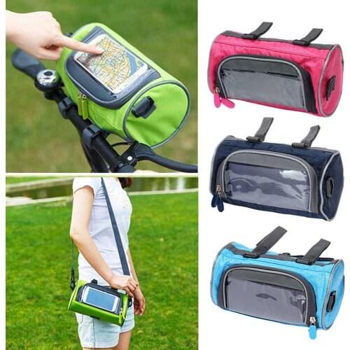 Bicycle Bags Cycling Portable Front Seat Handlebar Bag Transparent Touch Screen for Phone for Pouch MTB Bike Bag