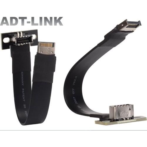 Internal USB 3.1 GEN2 Type E Male To Type-E Female Adapter Flat Full Speed Cable PC Motherboard Connector USD3.1 Riser Cables