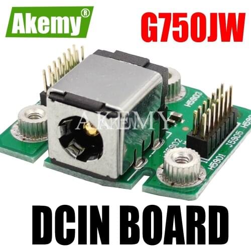 1-5pcs New!!! DCIN BOARD For Asus ROG G750J G750JS G750JW G750JM G750JX G751JM G751JL DC Power Jack Board Socket free shipping