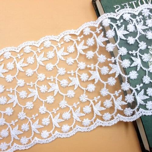 Cotton Embroidery Lace Soft Tulle Trim DIY Garment Accessories Free shipping 11cm