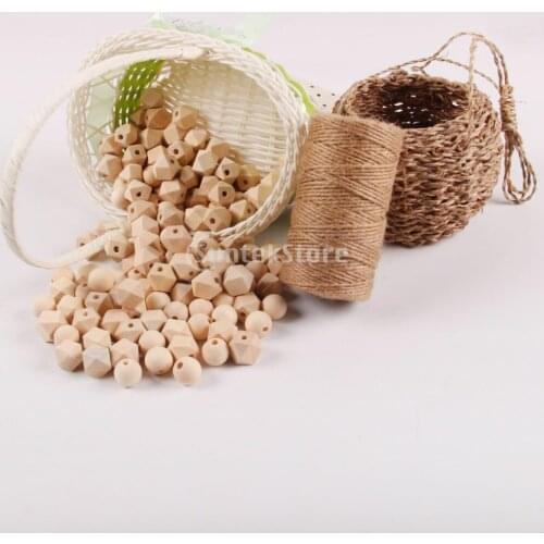 100 PC Wooden Beads DIY Crafts Home Decor Beads Jewelry Necklace Making Crafts Kids Toys Wedding Party DIY Decor