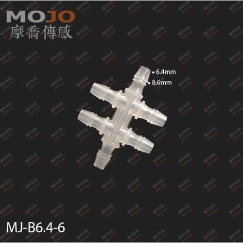 2020 (1000pcs/Lots) MJ-B6.4-6 hose connectors 6.4mm six way pipe joint PP Plastic multiple pass pipe connectors