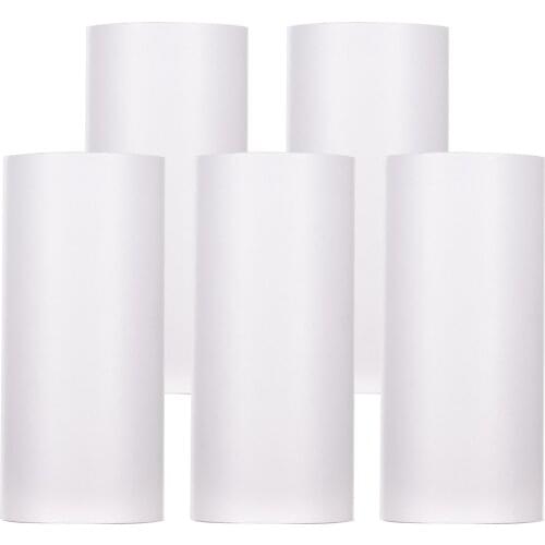 3 Rolls 57x30mm Thermal Paper Roll Self-Adhesive White Sticky Paper BPA-Free without Backing Paper for Pocket Thermal Printer