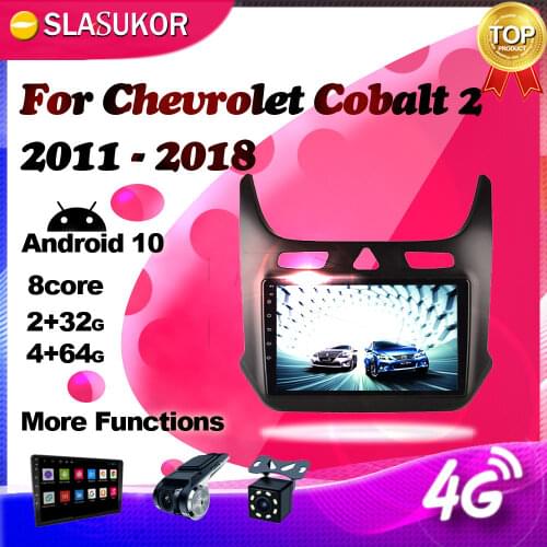 6G+128G Android 10 Auto For Chevrolet Cobalt 2 2011 - 2018 Multimidia Video Player DSP CarPlay Car Radio GPS DVD No 2 Din 2 Din
