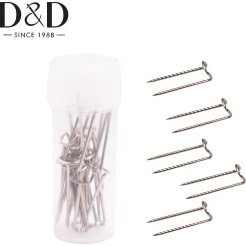 20pcs/box U-Pin Stainless Steel Pins for Jewelry Display Pins Silver Dressmaker Pins Quilt Applique Needles Sewing Supplies