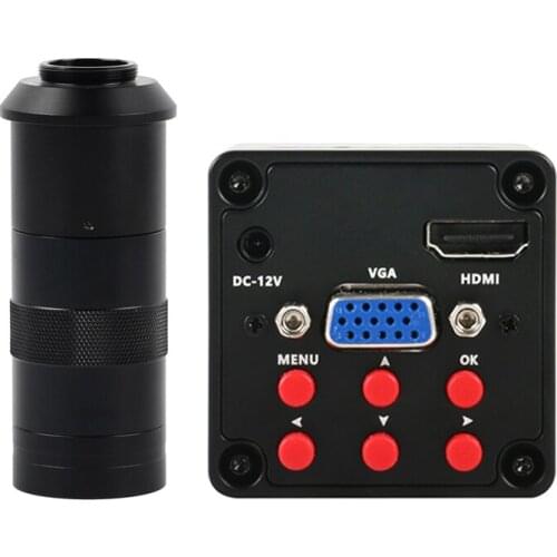 1080P Electronic Digital Video Microscope Camera HDMI VGA+100X 180X 200X 300X 500X C-MOUNT Lens For Phone PCB Solder Repair